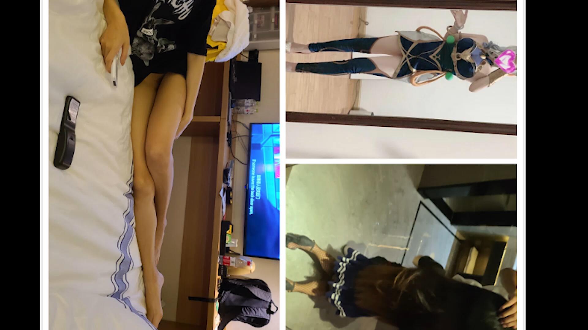 王哥性愛自拍檔：讓高挑女友穿各種性感情趣口交束縛啪啪等_02